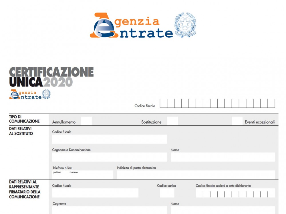 CERTIFICAZIONE UNICA